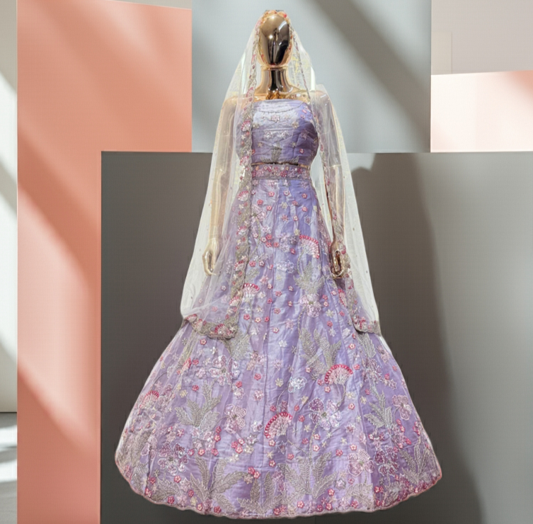 Wild Blue Yonder Sider's Lehenga - VRSL005