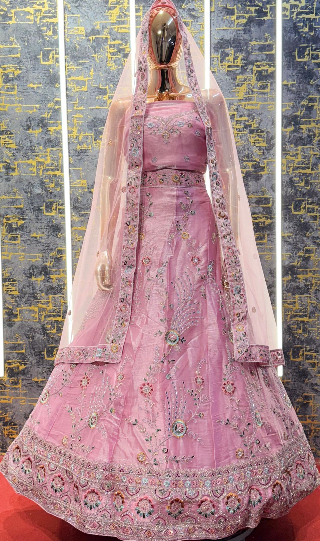 Parrot Pink Sider's Lehenga 2 - VRSL006