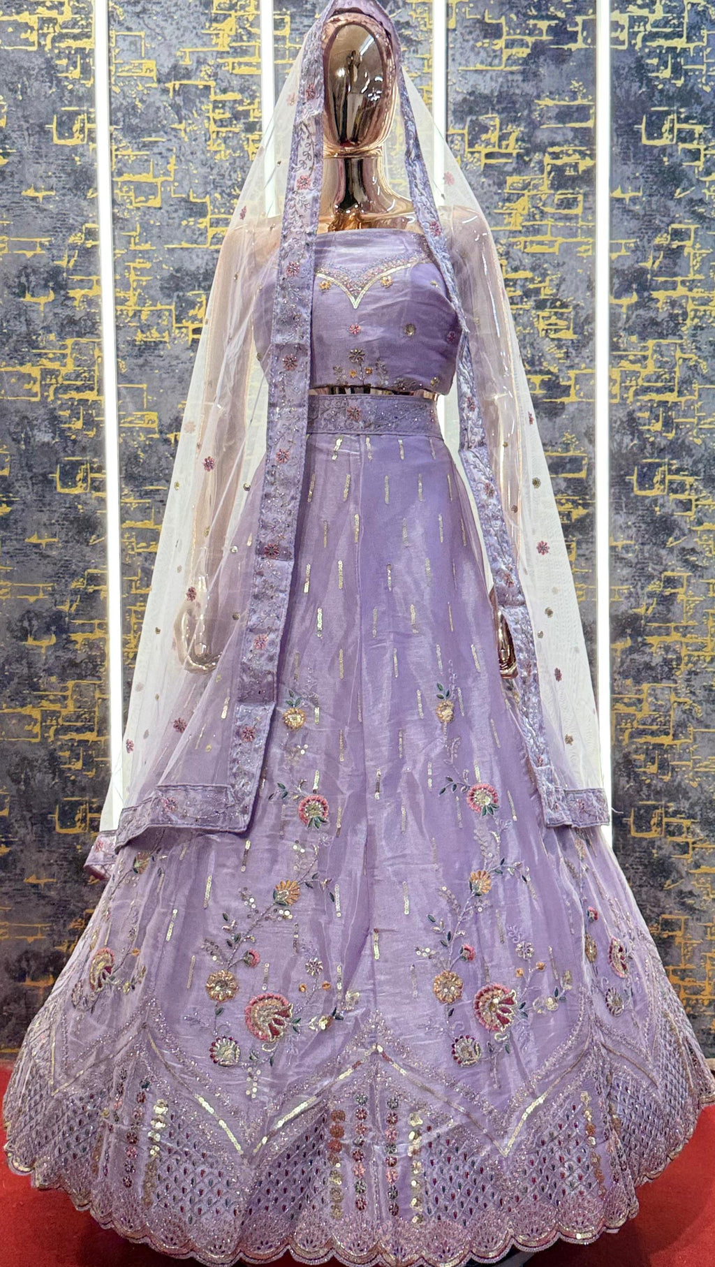 Grossy Grape Color Sidre's Lehenga - VRSL015