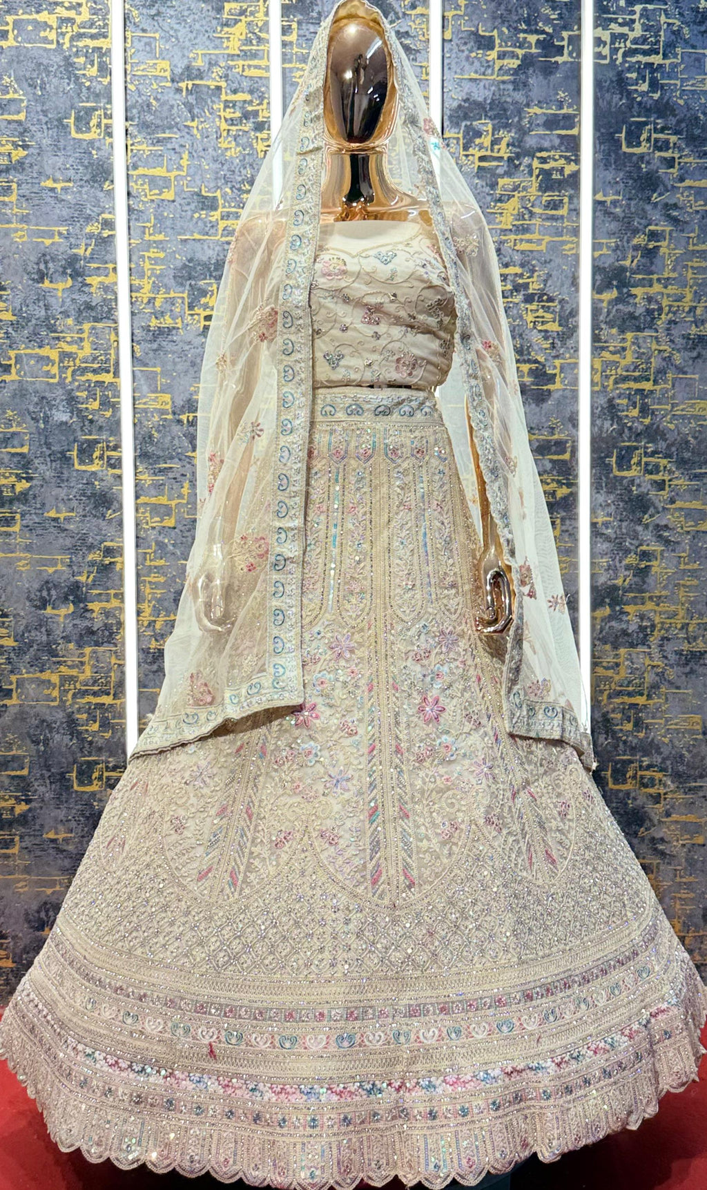 Dark Vanilla Color Sider's Lehenga - VRSL016