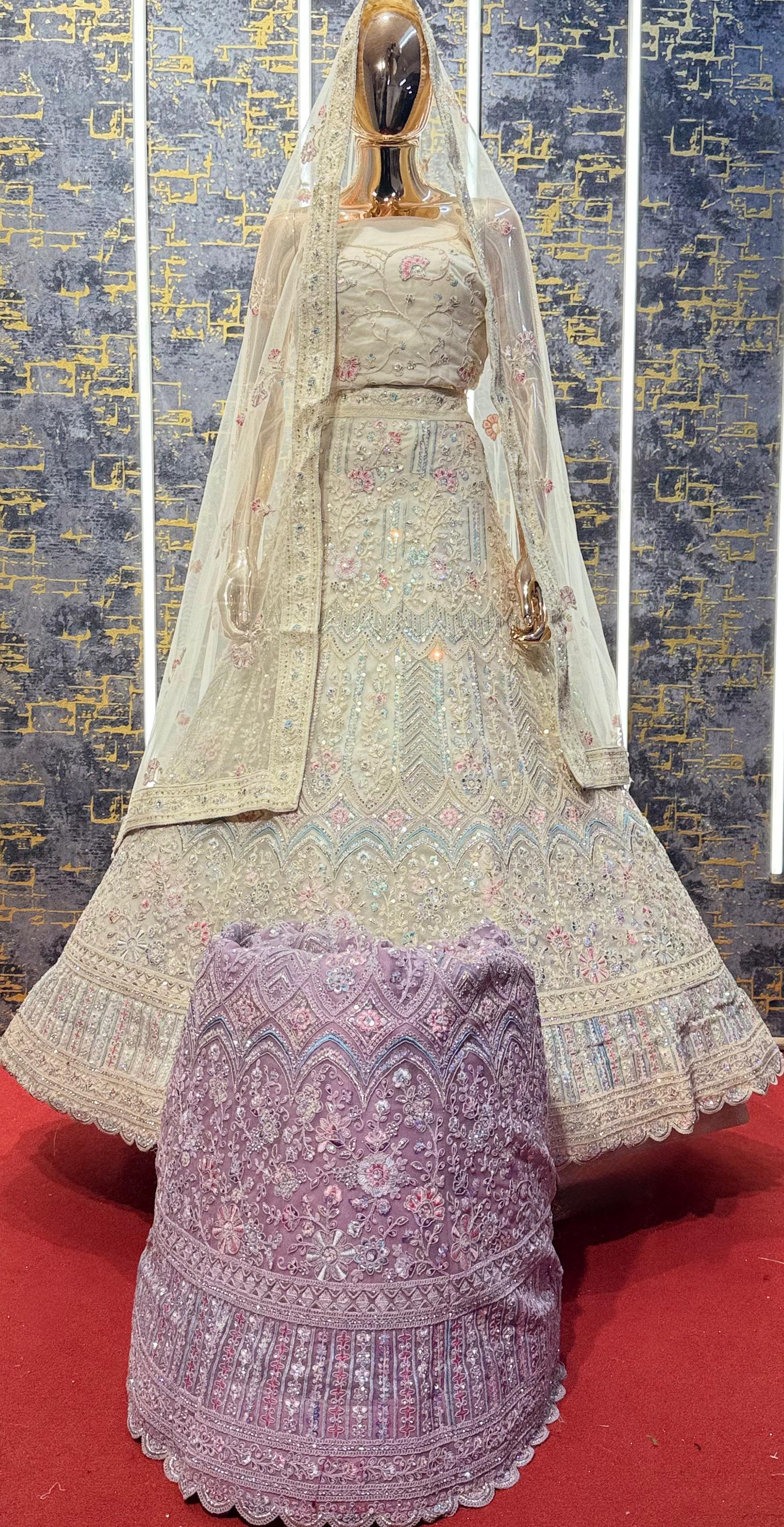 Dark Vanilla Color Sider's Lehenga 2 - VRSL017