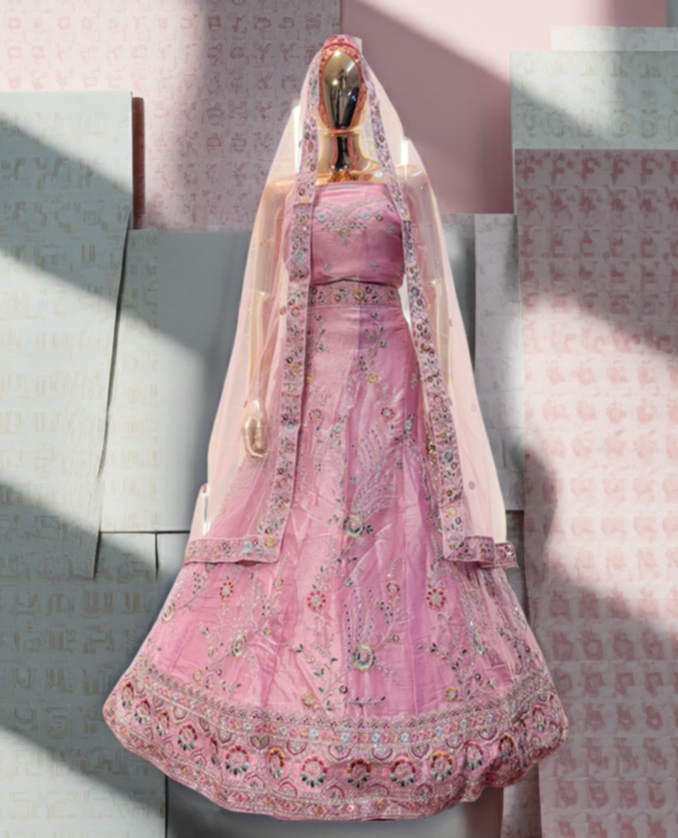 Parrot Pink Sider's Lehenga 2 - VRSL006
